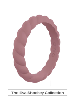Women's Eva Shockey Twist Stackable Silicone Ring -Silicone Jewelry & Accessories QLO.Eva .Shockey.3.23.Web .PDP .Womens.Twist .Stackable.Mauve .1