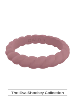 Women's Eva Shockey Twist Stackable Silicone Ring -Silicone Jewelry & Accessories QLO.Eva .Shockey.3.23.Web .PDP .Womens.Twist .Stackable.Mauve .2