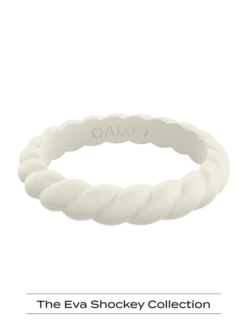 Women's Eva Shockey Twist Stackable Silicone Ring -Silicone Jewelry & Accessories QLO.Eva .Shockey.3.23.Web .PDP .Womens.Twist .Stackable.Sand .2