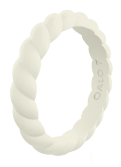 Women's Eva Shockey Twist Stackable Silicone Ring -Silicone Jewelry & Accessories QLO.Eva .Shockey.3.23.Web .PDP .Womens.Twist .Stackable.Sand .Preview.1