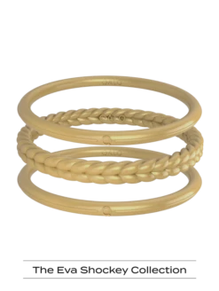 Women's Eva Shockey Essential Bangles -Silicone Jewelry & Accessories QLO.Eva .Shockey.4.0.2023.PDP .Womens.Essential.Bangles.Gold .1