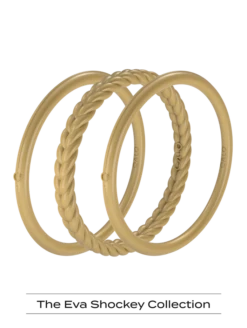 Women's Eva Shockey Essential Bangles -Silicone Jewelry & Accessories QLO.Eva .Shockey.4.0.2023.PDP .Womens.Essential.Bangles.Gold .2
