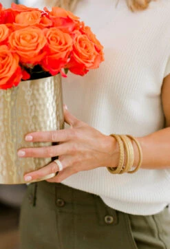 Women's Eva Shockey Essential Bangles -Silicone Jewelry & Accessories QLO.Eva .Shockey.4.0.2023.PDP .Womens.Essential.Bangles.Gold .4.Hover