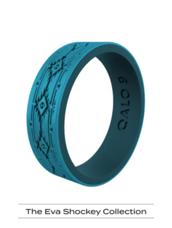Women's Eva Shockey Heritage Silicone Ring -Silicone Jewelry & Accessories QLO.Eva .Shockey.4.0.2023.PDP .Womens.Heritage.Ring .Peacock.1