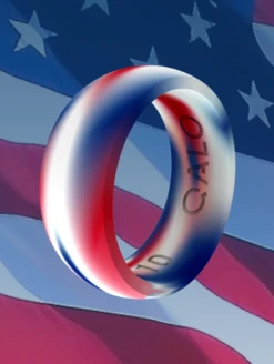 Men's RWB Folds Of Honor Classic Ring -Silicone Jewelry & Accessories QLO.FOH .Classic.RWB .Men Lifestyle 01