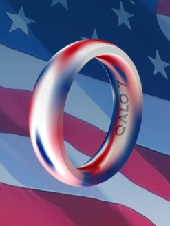 Women's RWB Folds Of Honor Classic Ring -Silicone Jewelry & Accessories QLO.FOH .Classic.RWB .Women Lifestyle 01