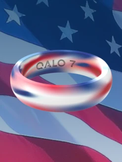 Women's RWB Folds Of Honor Classic Ring -Silicone Jewelry & Accessories QLO.FOH .Classic.RWB .Women Lifestyle 02