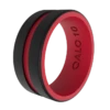 Men's Folds Of Honor Firefighter Strata Ring -Silicone Jewelry & Accessories QLO.FOH .Firefighter.BlackRed.Men Angle