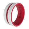 Men's Folds Of Honor Nurse Strata Ring -Silicone Jewelry & Accessories QLO.FOH .Nurse .WhiteRed.Men Angle