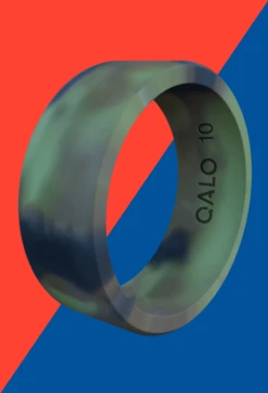 Men's Camo Basic Silicone Ring -Silicone Jewelry & Accessories QLO.Free Military Ring.2023.Web .PDP .3.5