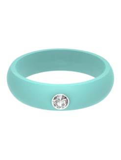 Women's Silver Gemstone Ring -Silicone Jewelry & Accessories QLO.Gemstone.WhiteCZGemstone.RobbinEggBlue.Women CMZ 0374d19d 12de 41d3 8a15 98119700a85f