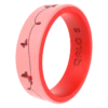 Women's Glow Flutter Strata Ring -Silicone Jewelry & Accessories QLO.GlowFlutter.RoseRed.Women Angle
