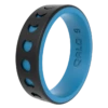 Women's Glow Moon Phases Strata Ring -Silicone Jewelry & Accessories QLO.GlowMoonPhases.BlackBlue.Women Angle