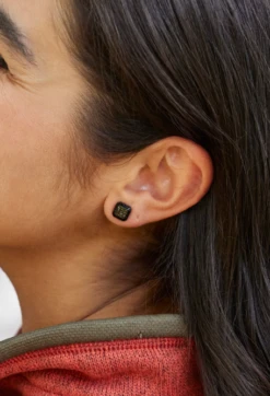 Emme Earrings -Silicone Jewelry & Accessories QLO.HolidayCollection.Emme .Earrings.Onyx .Women Hover