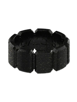 Women's Emme Ring -Silicone Jewelry & Accessories QLO.HolidayCollection.Emme .Ring .Onyx .Women Front