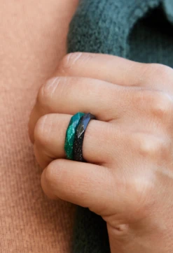 Women's Shine Double Stack -Silicone Jewelry & Accessories QLO.HolidayCollection.HolidayShine.StackableRings.Women Hover