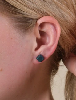 Women's Holographic Emme Earrings -Silicone Jewelry & Accessories QLO.Holographic.EmmeEarrings.Green Lifestyle 01