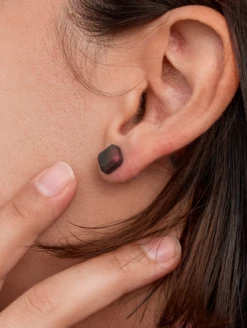 Women's Holographic Emme Earrings -Silicone Jewelry & Accessories QLO.Holographic.EmmeEarrings.Red Lifestyle 01