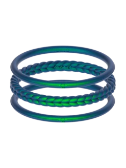 Front Page -Silicone Jewelry & Accessories QLO.Holographic.EssentialBangles.Green Angle