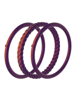 Women's Holographic Essential Bangles -Silicone Jewelry & Accessories QLO.Holographic.EssentialBangles.Red Front