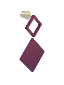 Women's Holographic Sky Earrings -Silicone Jewelry & Accessories QLO.Holographic.SkyEarrings.Red Angle