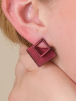 Women's Holographic Sky Earrings -Silicone Jewelry & Accessories QLO.Holographic.SkyEarrings.Red Lifestyle 01