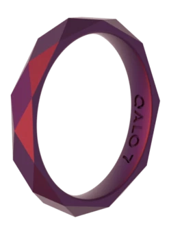 Women's Holographic Geo Stackable Silicone Ring -Silicone Jewelry & Accessories QLO.Holographic.Stackables.Web .PDP .Angle .1 6 1