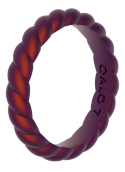 Women's Holographic Twist Stackable Silicone Ring -Silicone Jewelry & Accessories QLO.Holographic.Stackables.Web .PDP .Angle .5 6 1