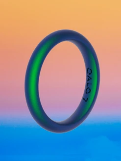 Women's Holographic Classic Stackable Silicone Ring -Silicone Jewelry & Accessories QLO.Holographic.Stackables.Web .PDP .Lifestyle.11 5V2