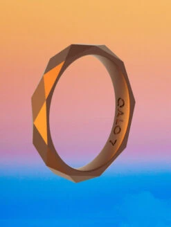 Women's Holographic Geo Stackable Silicone Ring -Silicone Jewelry & Accessories QLO.Holographic.Stackables.Web .PDP .Lifestyle.2 5V2