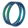 Women's Holographic Zaha Bracelet -Silicone Jewelry & Accessories QLO.Holographic.ZahaBracelet.Green Angle