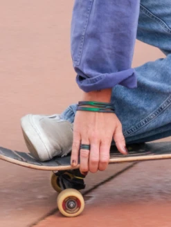 Women's Holographic Zaha Bracelet -Silicone Jewelry & Accessories QLO.Holographic.ZahaBracelet.Green Lifestyle 01