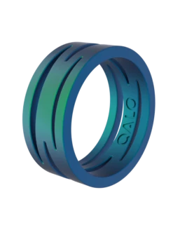 Women's Holographic Zaha Ring -Silicone Jewelry & Accessories QLO.Holographic.ZahaRing.Green Angle