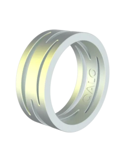 Women's Holographic Zaha Ring -Silicone Jewelry & Accessories QLO.Holographic.ZahaRing.White Angle