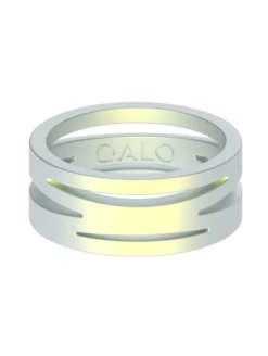 Women's Holographic Zaha Ring -Silicone Jewelry & Accessories QLO.Holographic.ZahaRing.White Front