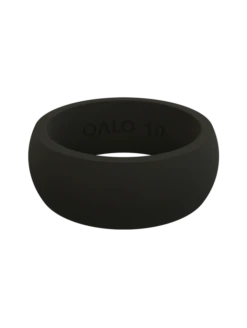 Men's Classic Q2X™ Silicone Ring -Silicone Jewelry & Accessories QLO.Men sClassicQ2X.Black .Front