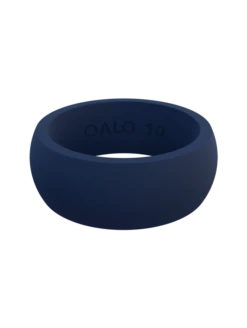Men's Classic Q2X™ Silicone Ring -Silicone Jewelry & Accessories QLO.Men sClassicQ2X.TrueBlue.Front