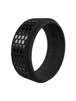 Men's Black Hex Silicone Ring