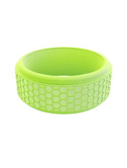 Men's Black Hex Silicone Ring -Silicone Jewelry & Accessories QLO.Men sHex.NeonGreen.CMZ