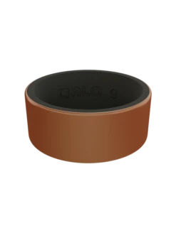 Men's Metallic Strata Silicone Ring -Silicone Jewelry & Accessories QLO.Men sStrata.Metallic.CopperBlack.Front