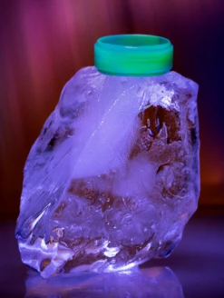 Men's Aurora Polished Step Edge Silicone Ring -Silicone Jewelry & Accessories QLO.MensModern NorthernLights.Blue .Lifestyle1