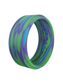 Men's Aurora Polished Step Edge Silicone Ring