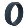 Men's Slate Grey Narrow Polished Step Edge Silicone Ring -Silicone Jewelry & Accessories QLO.MensNarrowPolishedStep.SlateGrey.Angle