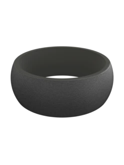 Men's Satin Silicone Ring -Silicone Jewelry & Accessories QLO.MensSatin.Tungsten.CMZ