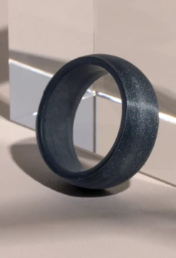 Men's Satin Silicone Ring -Silicone Jewelry & Accessories QLO.MensSatin.Tungsten.Hover