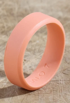 QALO Conscious Women's Modern Ring -Silicone Jewelry & Accessories QLO.PelaPrinted.Cantaloupe.Men Hover