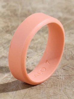 QALO Conscious Women's Modern Ring -Silicone Jewelry & Accessories QLO.PelaPrinted.Cantaloupe.Men Lifestyle 01