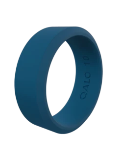 QALO Conscious Men's Modern Ring -Silicone Jewelry & Accessories QLO.Pela .Mens .Modern.StormyBlue.Front