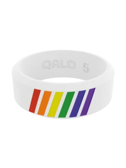 Rainbow Pride Flag Modern Silicone Ring -Silicone Jewelry & Accessories QLO.ProudLaunch.PDP .Flag .Horizontal