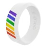 Rainbow Pride Flag Modern Silicone Ring -Silicone Jewelry & Accessories QLO.ProudLaunch.PDP .Flag .Vertical